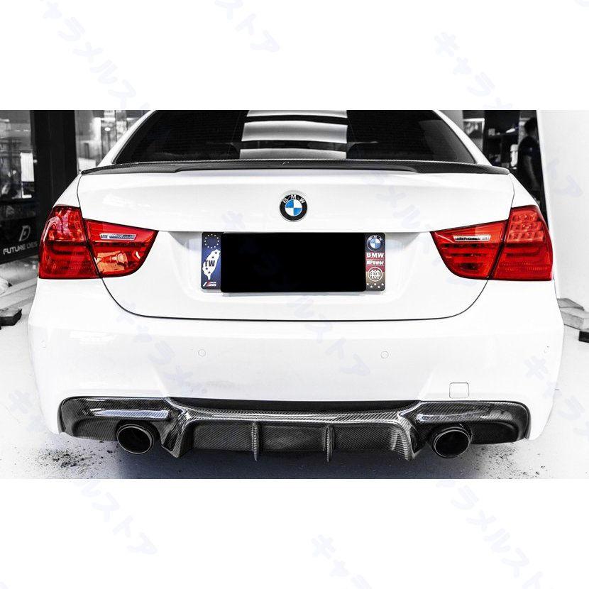 ☆超美品 BMW 3シリーズ E90 セダン E91 ツーリング Mスポーツバンパー用リアディフューザー 本物Carbon カーボン