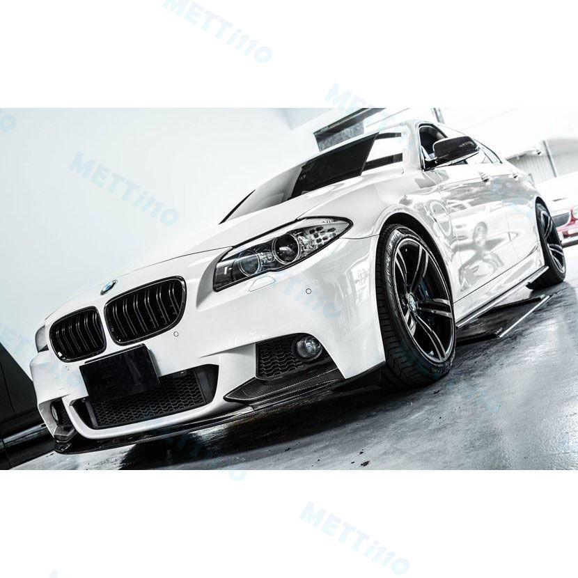 【日本産】 BMW 5シリーズ F10 セダン F11ツーリング Mスポーツ フロントバンパー用リップスポイラー 本物ドライカーボン DryCarbon パフォーマンス PF スタイル