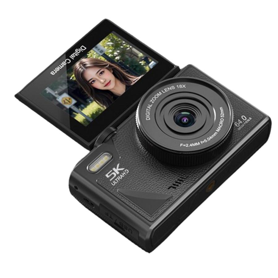 正規品】 デジカメ デジタルカメラ 5K動画 6400万画素 WIFI対応 自撮り