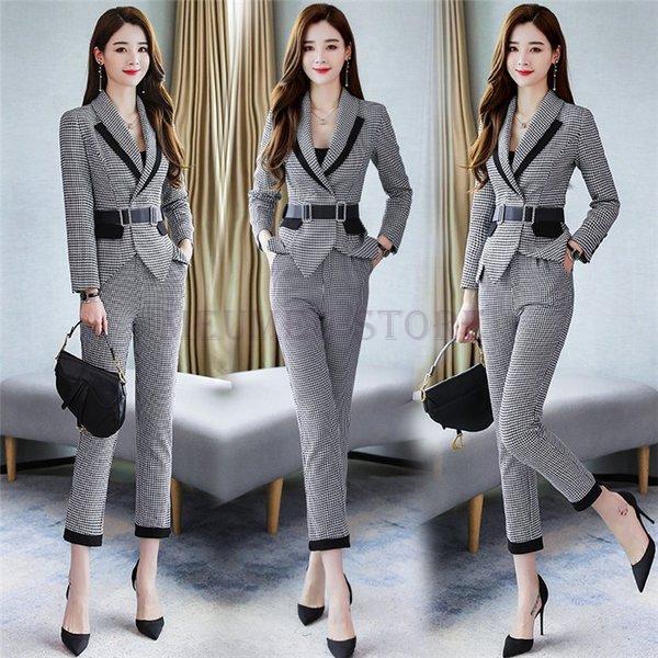 人気直売 セットアップスーツレディース2点セットスーツジャケットフォーマルパンツスーツ卒業式入学式セレモニービジネス着痩せ大人上品通勤ol30代40代 激安の通販 Www Superavila Com