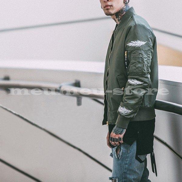 安い アウター メンズ ミリタリージャケット ブルゾン フライトジャケット Ma1 マルチポケット シャットダウンスリーブ ジャンパー 刺繍 ジッパー 無条件 特別価格 Skylanceronline Com