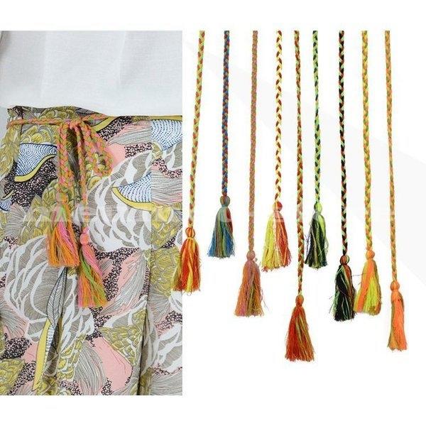 紐ベルト ロープベルト 飾りベルト 装飾ベルト レディース タッセル フリンジ ウエストベルト アクセント カジュアル おしゃれ 可愛い かわいい カ ファッション