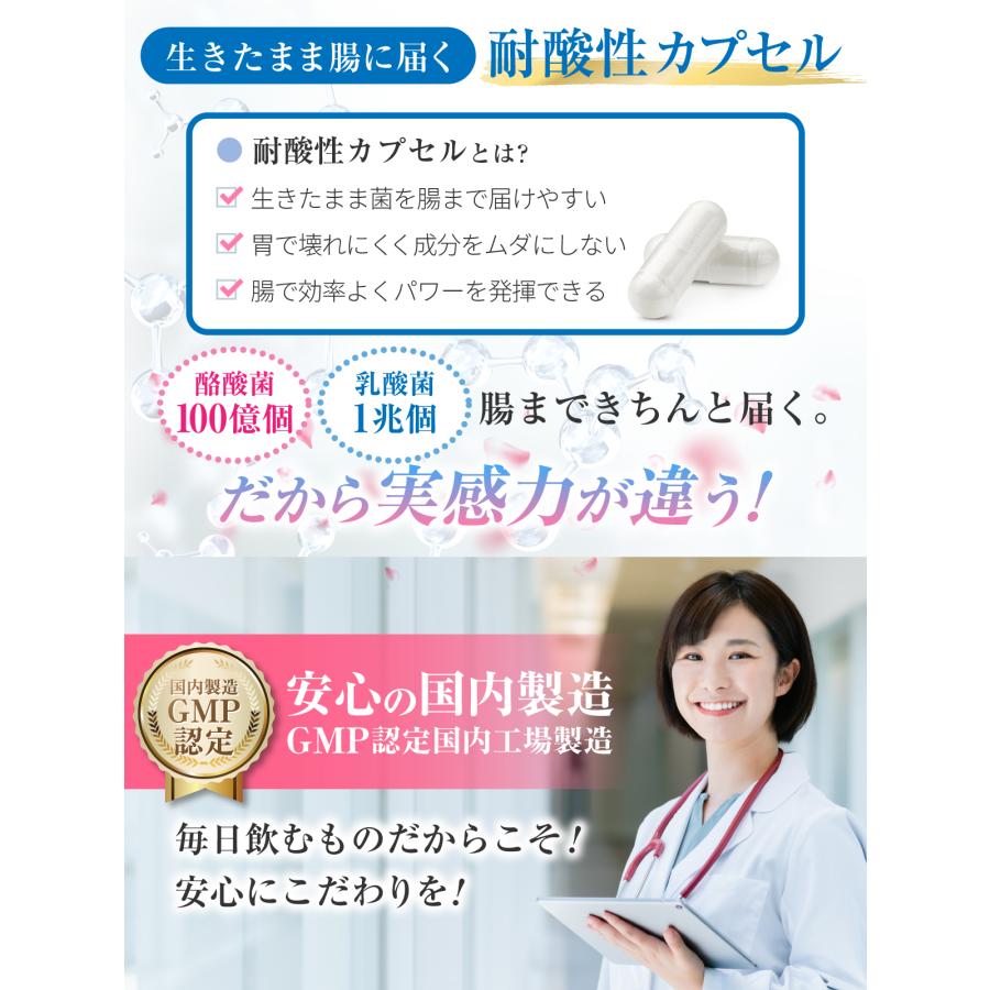 酪酸菌 100億個 短鎖脂肪酸 乳酸菌1兆個 ビフィズス菌 ラクトフェリン