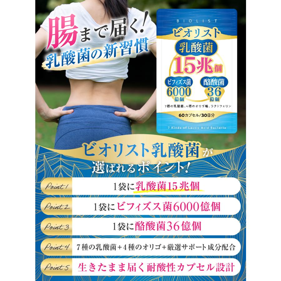 医師監修 生きた 乳酸菌15兆個×ビフィズス菌6000億個×酪酸菌36億個