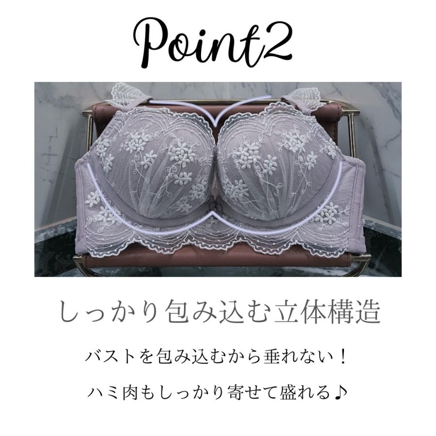 ノンワイヤー ブラジャー ショーツ セット レディース ブラ 盛れる