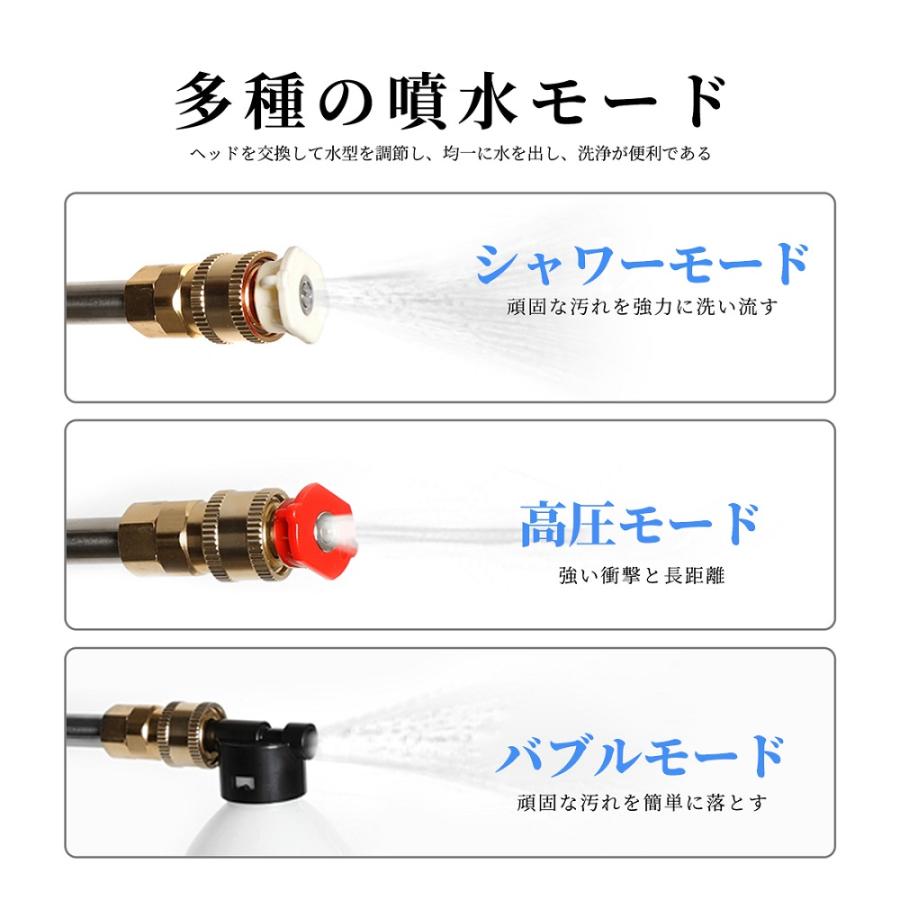 高圧洗浄機 軽量 コードレス 充電式 強力水力噴射 専用ケース付き 洗車 外壁掃除 水道接続 コンセント不要 持ち運び便利 ベランダ 網戸 クルマ 外壁  2024最新品｜mezonstore｜12