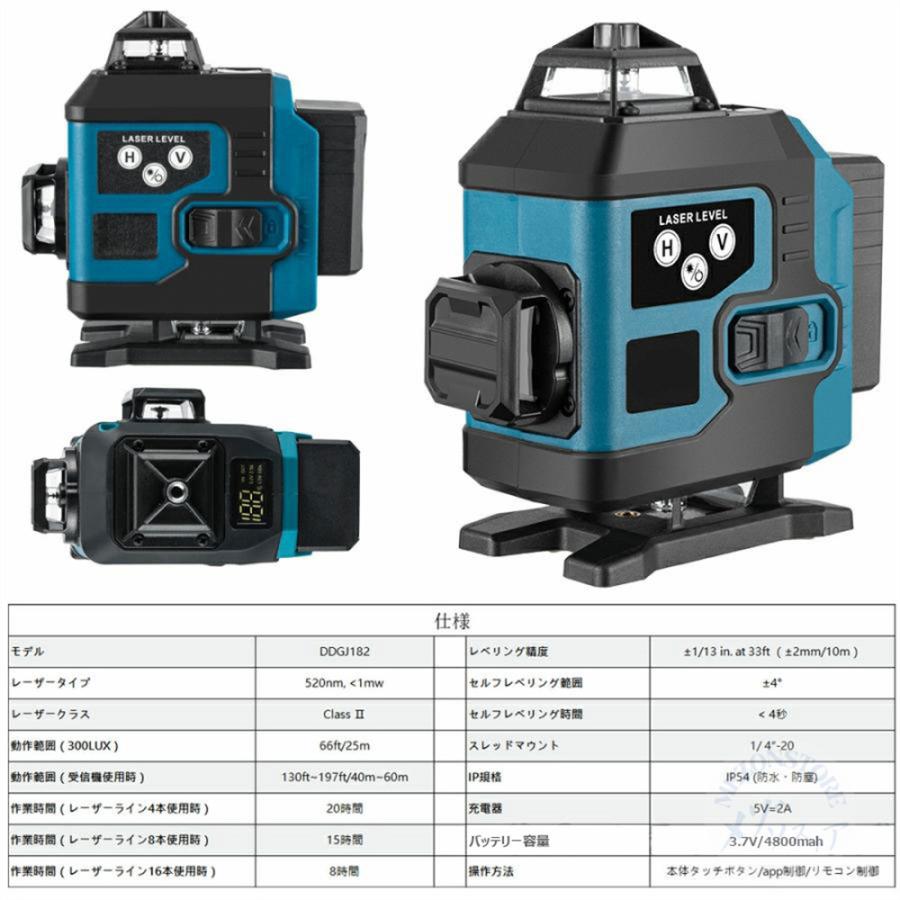 レーザー墨出し器 小型 水平器 4x360°グリーンレーザー 16ライン レーザー墨出し器 小型 水平器 4x360°グリーンレーザー 16ライン