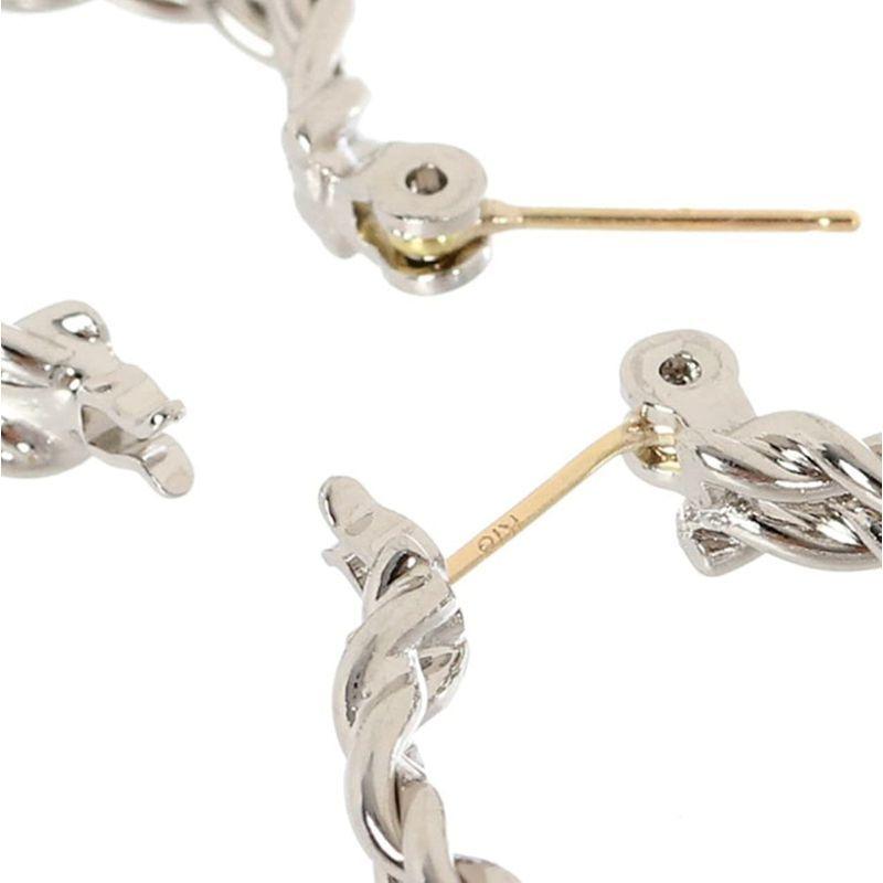 いラインアップ ヒリーズ ゴールド 3599 ピアス メンズ レディース フープ クロッシング デザイン ねじり ピアス 18金 日本製 ピアス Sustentec Com Br