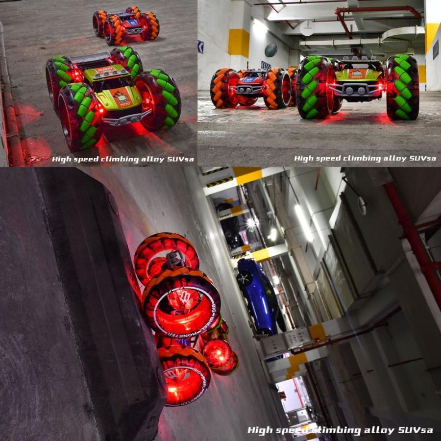 ラジコンカー リモコンカー オフロード おもちゃ 車　フリップRcトラック ラジコンカー こども向け ドリフトカー スタントカー リモコンカー