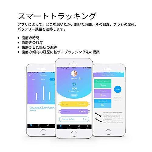 InfinitusValue インフィニタスバリュー アプリ連動 スマートトラッキング電動歯ブラシ 超音波ブラシ 歯垢除去 ブラック IVHB01B 