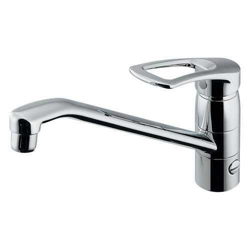 カクダイ シングルレバー混合栓 分水孔・取付アダプターつき 117-064