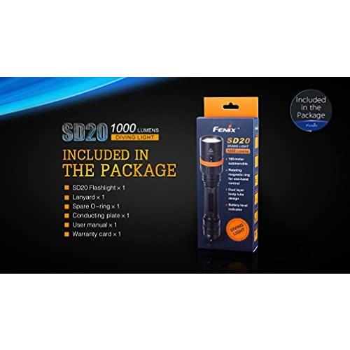 FENIX(フェニックス) SD20 XM-L2 LED ダイビングライト 明るさ最高1000ルーメン SD20 SD20 XM L2