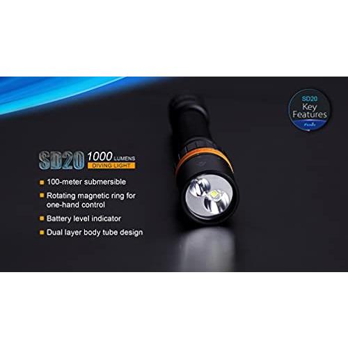 FENIX(フェニックス) SD20 XM-L2 LED ダイビングライト 明るさ最高1000ルーメン SD20 SD20 XM L2