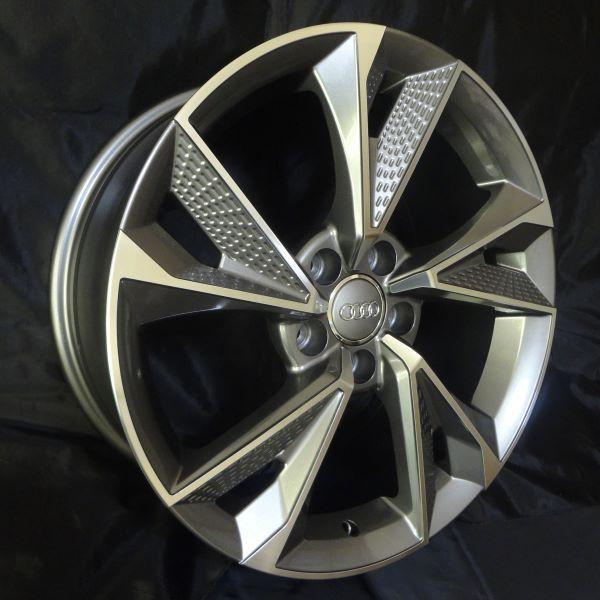 ★11時間以内発送★美品 アウディ Q5(8R、FY系)対応 A5671(255/45R20) (20インチ，ポリッシュグレー，ホイール，タイヤ，1台分) 【BCD3172506318】(113344円)