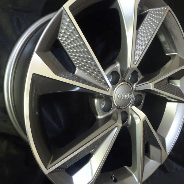 ★11時間以内発送★美品 アウディ Q5(8R、FY系)対応 A5671(255/45R20) (20インチ，ポリッシュグレー，ホイール，タイヤ，1台分) 【BCD3172506318】(113344円)