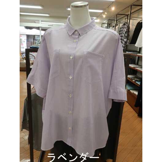ivory beads 透け感のあるコットン布帛の五分袖ブラウス♪ : エム 