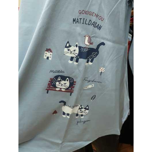 kusuguru（クスグル） ねこまるけ♪マチルダさん 七分袖Tシャツ 猫