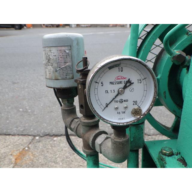 中古 東芝 0.5馬力常圧エアコンプレッサー CP5-4S 1971年製 中古 東芝 0.5馬力常圧エアコンプレッサー CP5-4S 1971年製