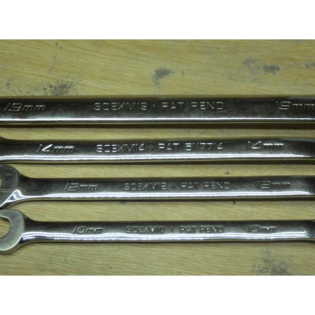 中古 Snap-on スナップオン フランクドライブコンビネーションレンチ SOEXM10 SOEXM12 SOEXM14 SOEXM19 4本セット 送料無料 新でん｜mfkshinden｜07