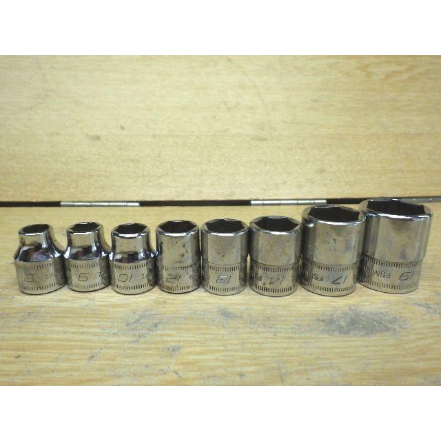 中古 Snap-on スナップオン シャローソケット 8個セット FSM81 FSM91 
