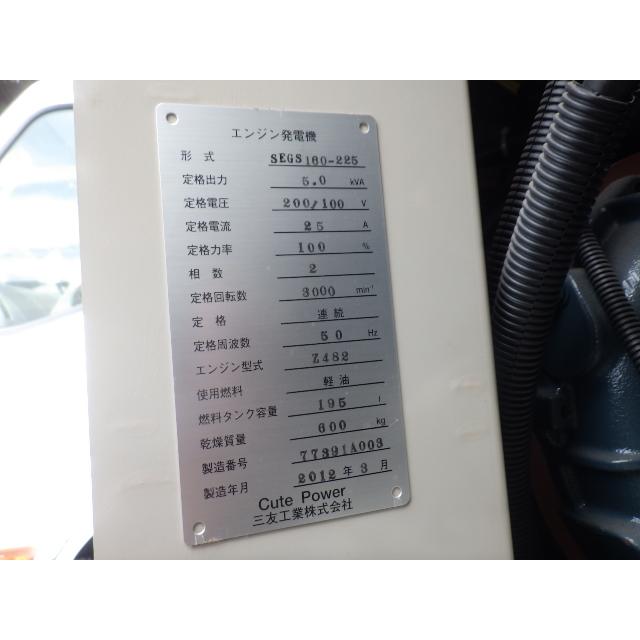 中古 非常用発電機 SANYU SEGS160 CUTE POWER 非常用電源 単相 中古 非常用発電機 SANYU SEGS160 CUTE POWER 非常用電源 単相