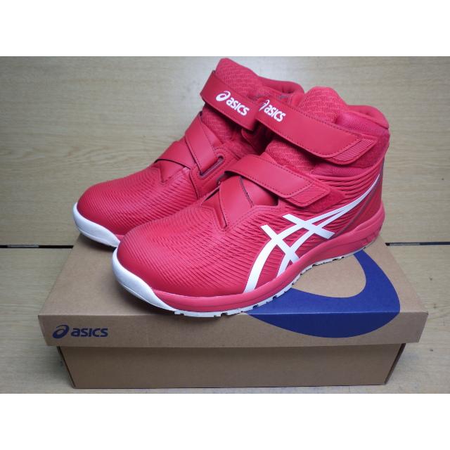 中古美品 ASICS アシックス 安全靴 WINJOB CP120 CLASSIC RED