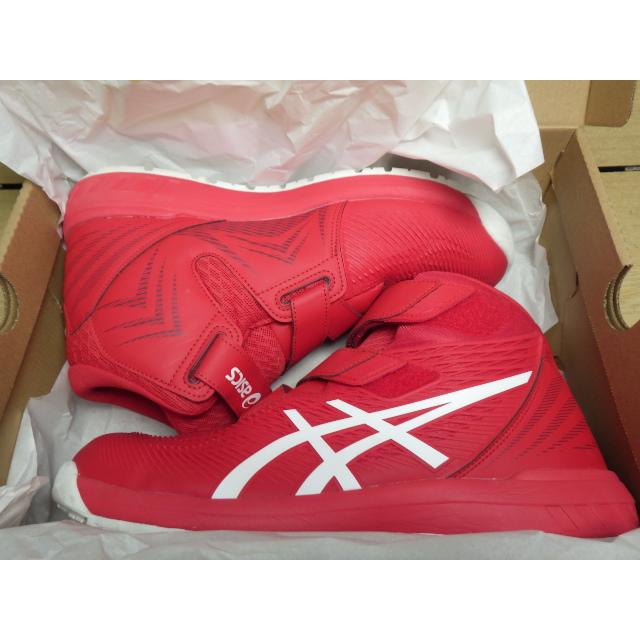 中古美品 ASICS アシックス 安全靴 WINJOB CP120 CLASSIC RED