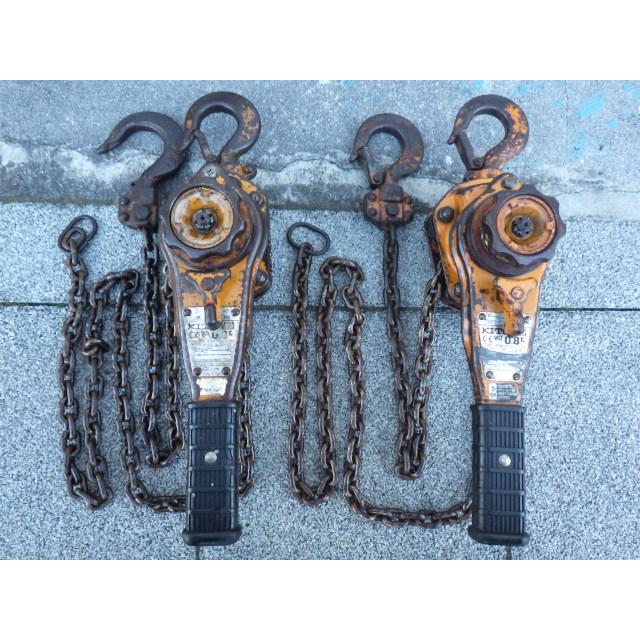 中古 KITO 0.8t レバーブロック LB008 2個セット ラッチ変形や欠品有 