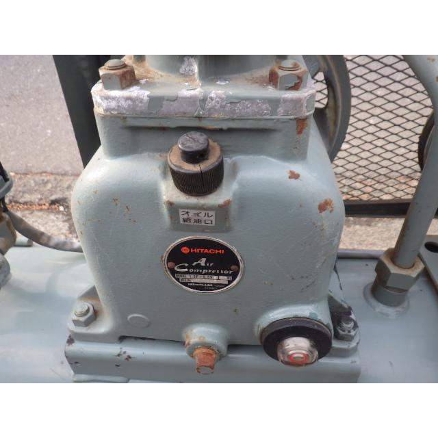 中古 日立 2馬力エアーコンプレッサー 1.5P-9.5V5 三相200V 50Hz 新で 