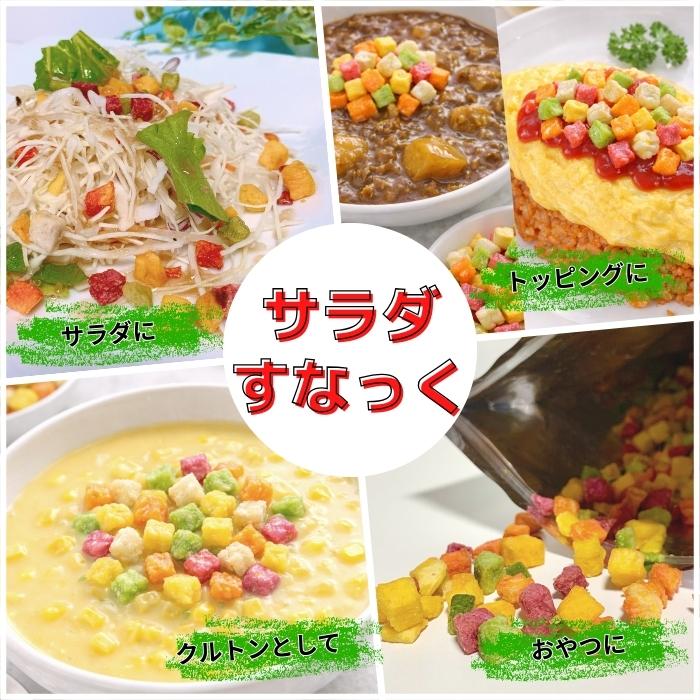 サラダすなっく 500g 常温 5種の野菜スナック 無着色 天然色 クルトン