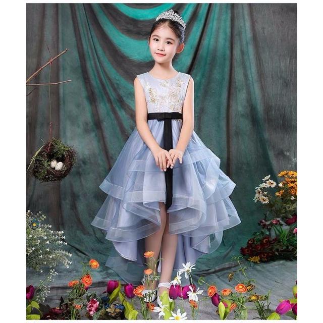 2年保証 ワンピース ショート丈 お姫様 パーティー ドレス キッズ 子供ドレス フォーマル フィッシュテール 女の子 スーツ ブレザー カラー ブルー フィッシュテール 1080円 Francas30 Org