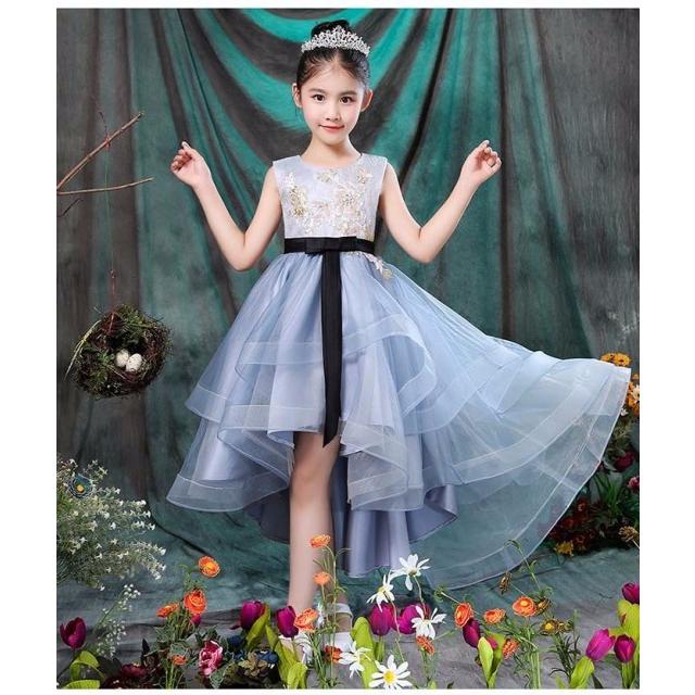 2年保証 ワンピース ショート丈 お姫様 パーティー ドレス キッズ 子供ドレス フォーマル フィッシュテール 女の子 スーツ ブレザー カラー ブルー フィッシュテール 1080円 Francas30 Org