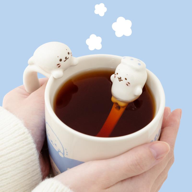 Mother garden しろたん のんびりマグカップ&スプーンセット Mother garden しろたん のんびりマグカップ&スプーンセット