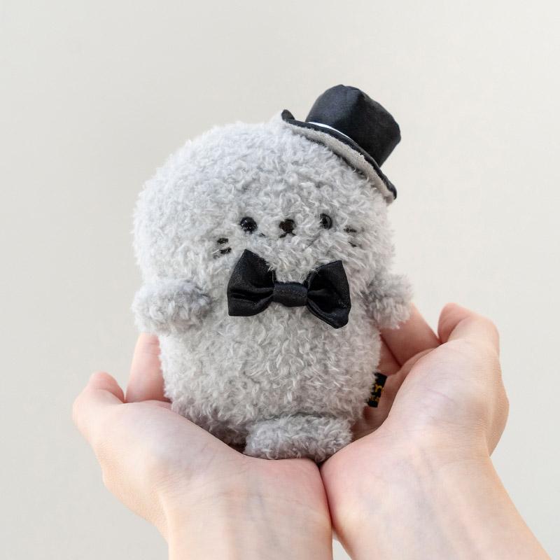 しろたん モノクロぽてぽてマスコット 単品 〔しろたん らっこいぬ らむね〕 ふわふわ ぬいぐるみ マスコット 小さい 手のり | Mother garden | 06