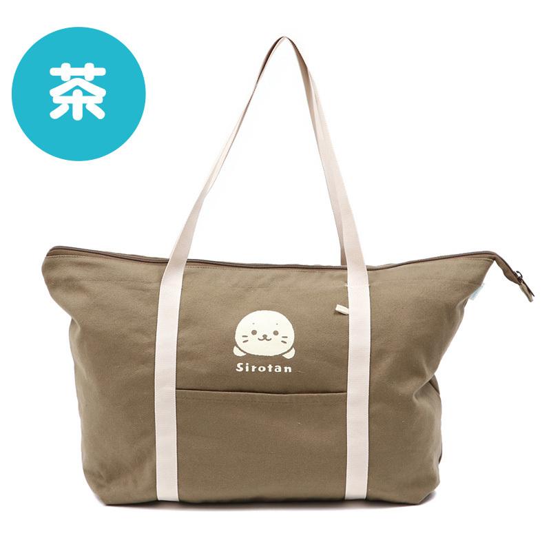 旅行バッグ しろたん 軽量 旅行バック 収納ポーチ付き 帆布 布 キャンバス 大きい トートバッグ ボストンバッグ トラベルバッグ ママバッグ キャリーオンバッグ マザーガーデン 通販 Paypayモール