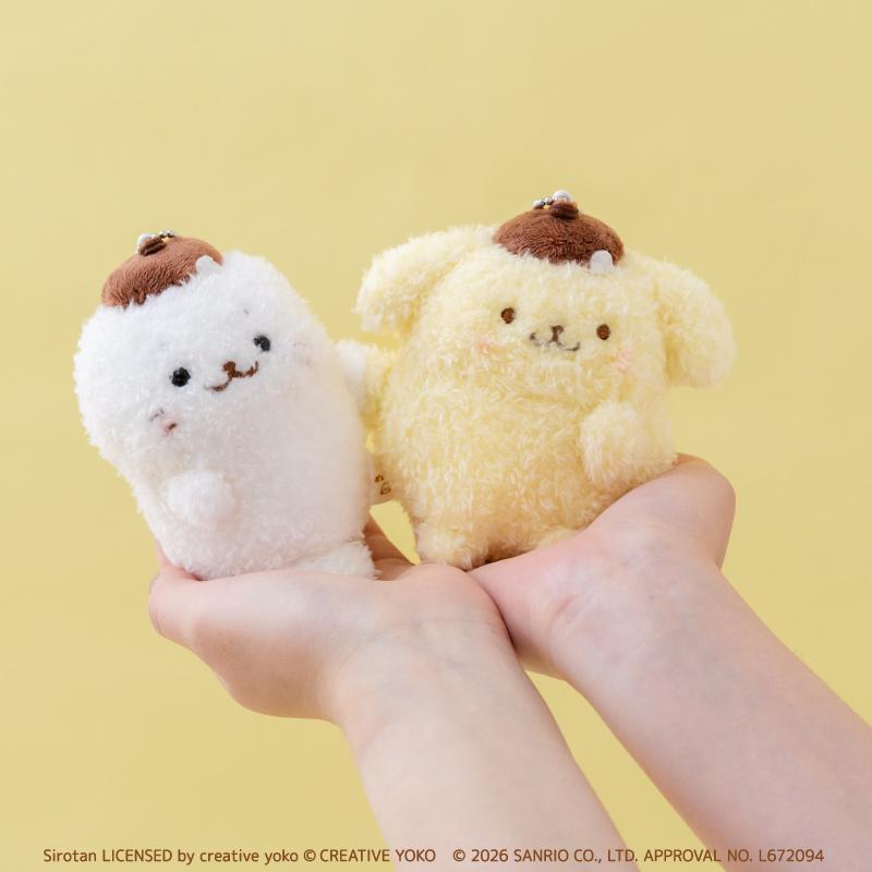 しろたん　ポムポムプリン　ペアキーホルダー Mother garden（マザーガーデン） しろたん×ポムポムプリン ペア