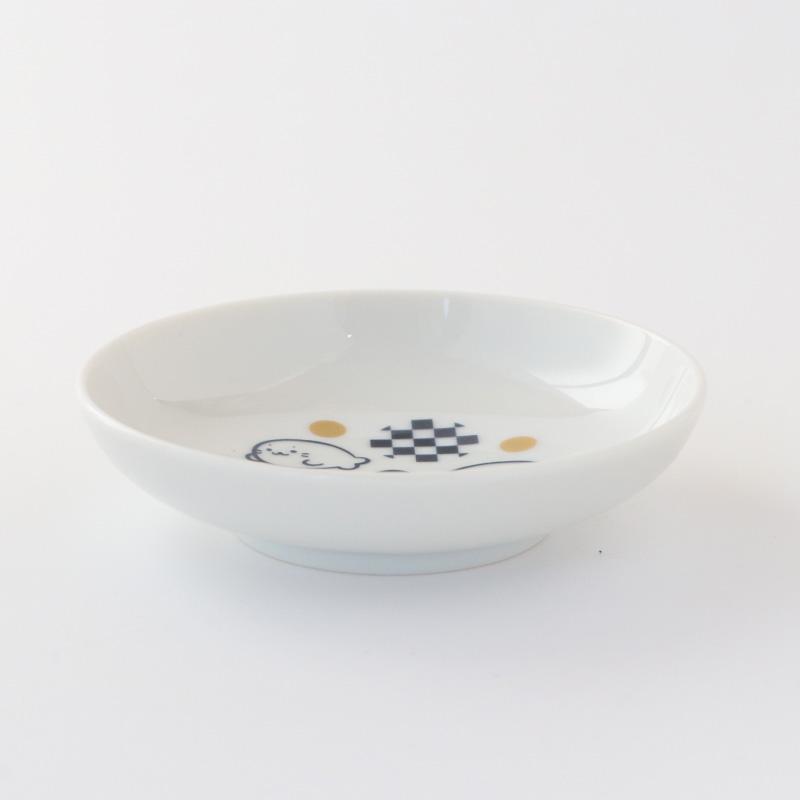 Mother garden（マザーガーデン） しろたん 豆皿 単品 〔正面 市松