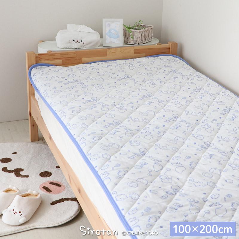 Mother garden シングル 敷きパッド 100×200cm しろたん Mother garden シングル 敷きパッド 100×200cm しろたん