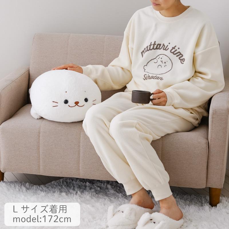 Mother garden フリースルームウェア上下セット しろたん S M L Mother garden フリースルームウェア上下セット しろたん S M L