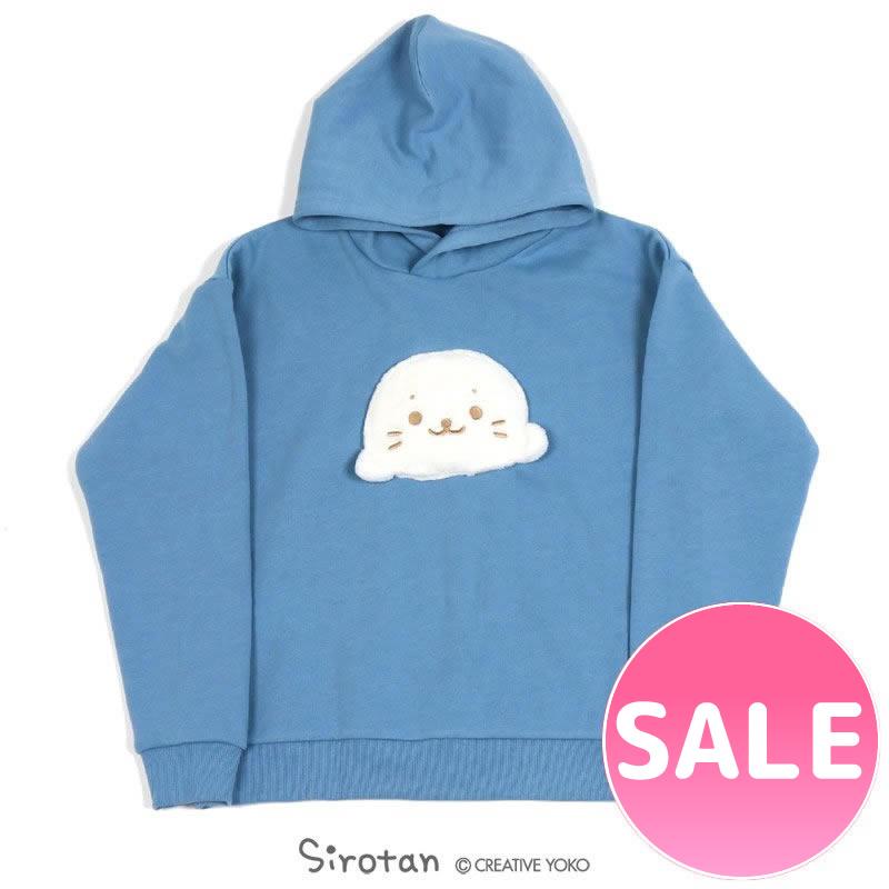 セール Sale パーカー 長袖 フード付き トレーナー しろたん 顔アップリケ 水色 ユニセックス レディース メンズ S M L Xl あったか 裏起毛 男女兼用 マザーガーデン 通販 Paypayモール