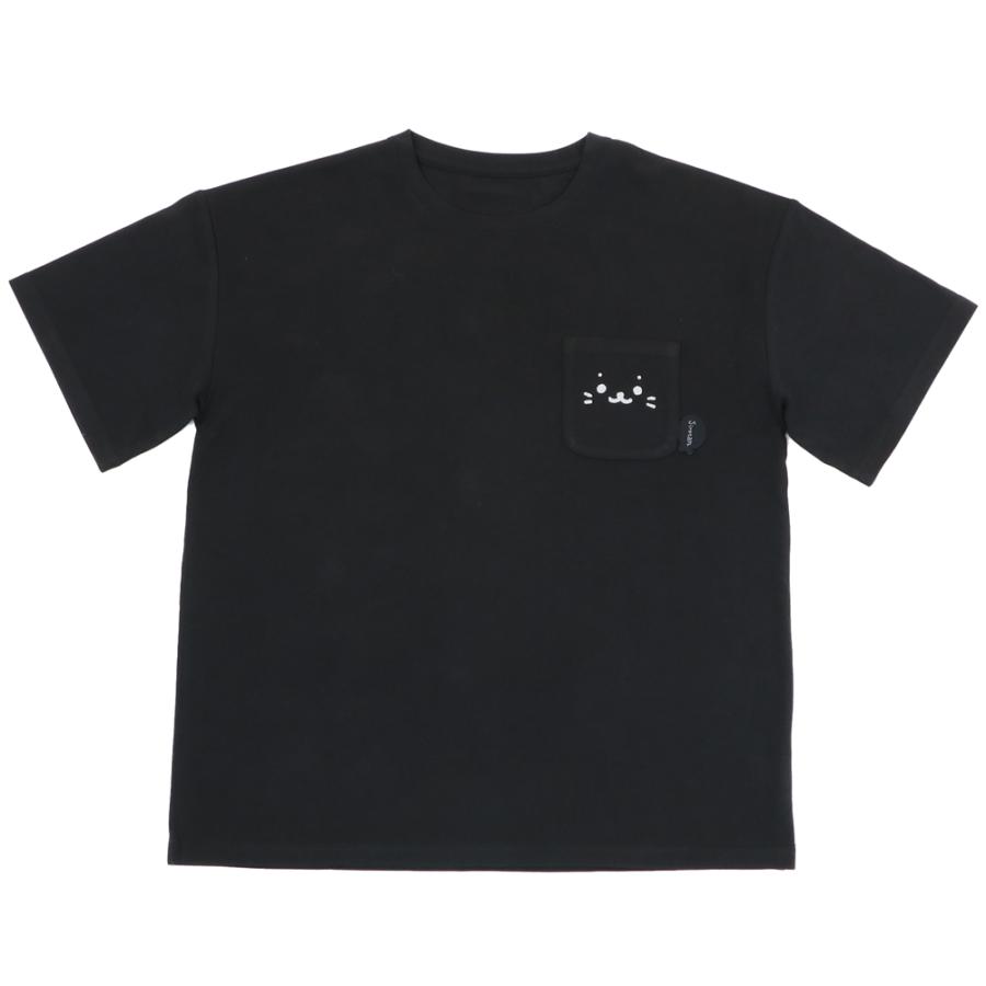 Tシャツ 半袖 しろたん ポケット付き ボーダー 黒色 S M L XL レディース メンズ ユニセックス 男女兼用 Ｔシャツ メール便可｜mg-sweet｜06