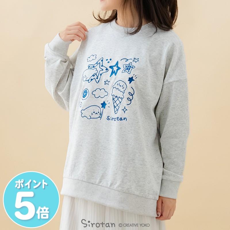 Mother garden（マザーガーデン） しろたん トレーナー ゆるらくがき