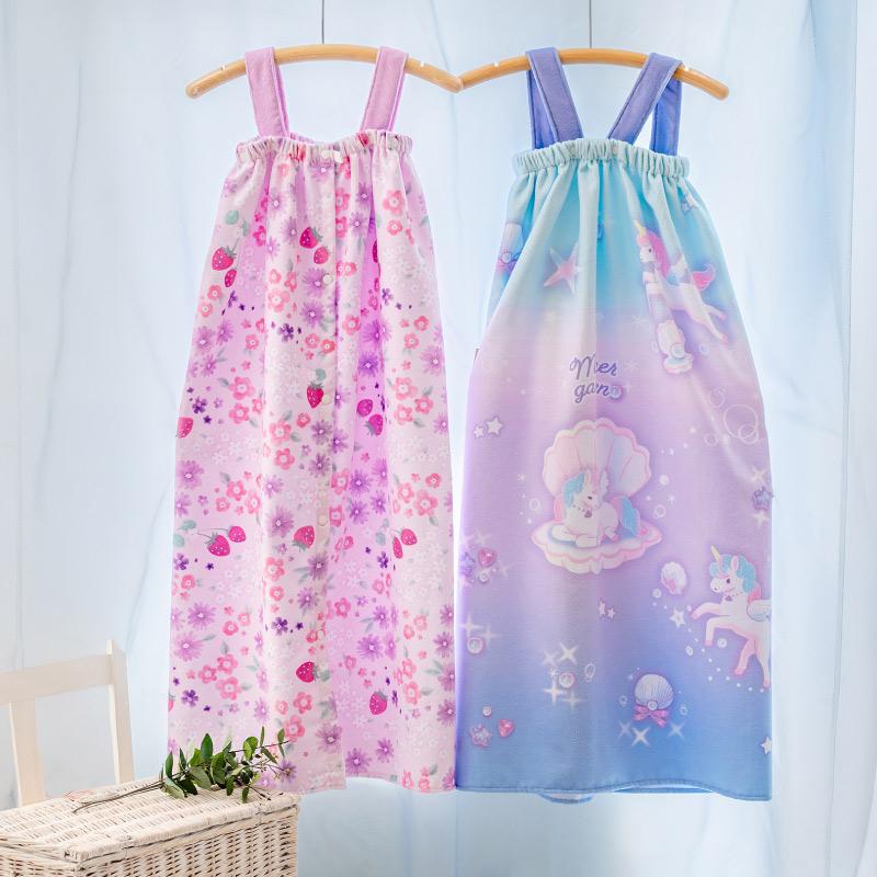 Mother garden（マザーガーデン） 水泳 ラップタオル 100×130cm 肩ひも