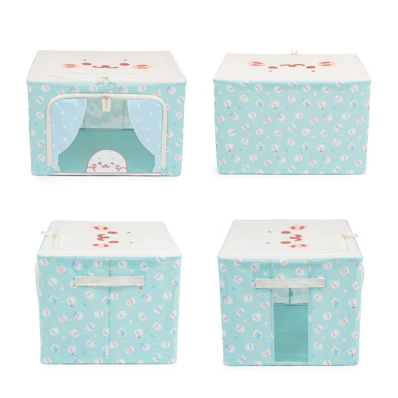 Mother garden（マザーガーデン） しろたん ぽてぽて柄 収納ケース 60L