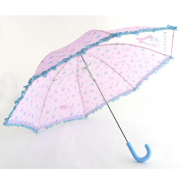 セール Sale 傘 子供 長傘 キッズかさ 40cm うさもも リボン柄
