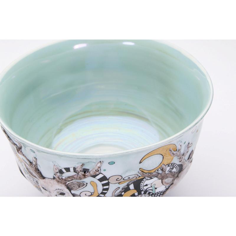 茶碗 茶道具 加藤錦雄作 柿の蔕 茶碗 加藤錦雄作 柿の蔕写茶碗