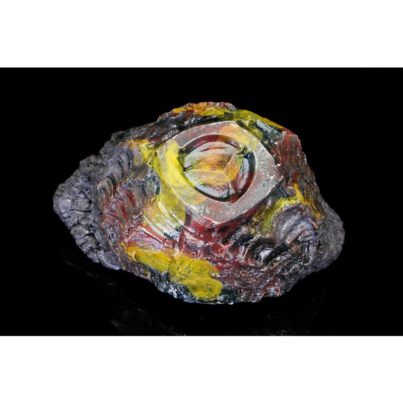 松森美術 新進】平松龍馬 作『龍裂文 極彩 ぐい呑』hira254-2