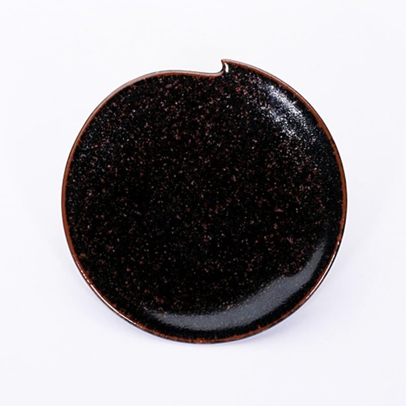 【MG敬】見野大介 作『勾玉豆皿(飴釉)』md05-2【6,000円以上で送料無料！】 | 