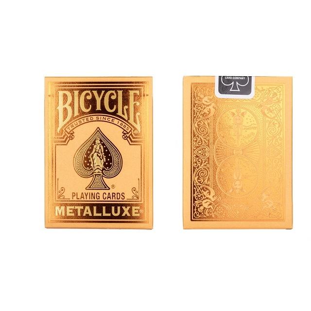 トランプ バイスクル メタルラックス オレンジ BICYCLE METALLUXE