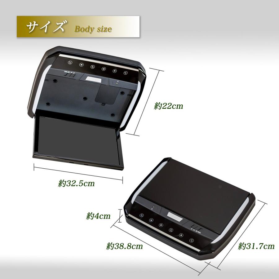 フリップダウンモニター 20系 アルファード ヴェルファイア 13.3インチ液晶モニター + 取付キット HDMI USB microSD｜mgmarket｜12